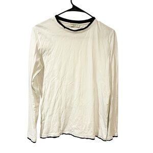 Paolo Pecora White Cotton long-sleeve crew-neck T-shirt